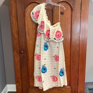 Tracy Reese for Anthropologie One Shoulder Embroidered Dress